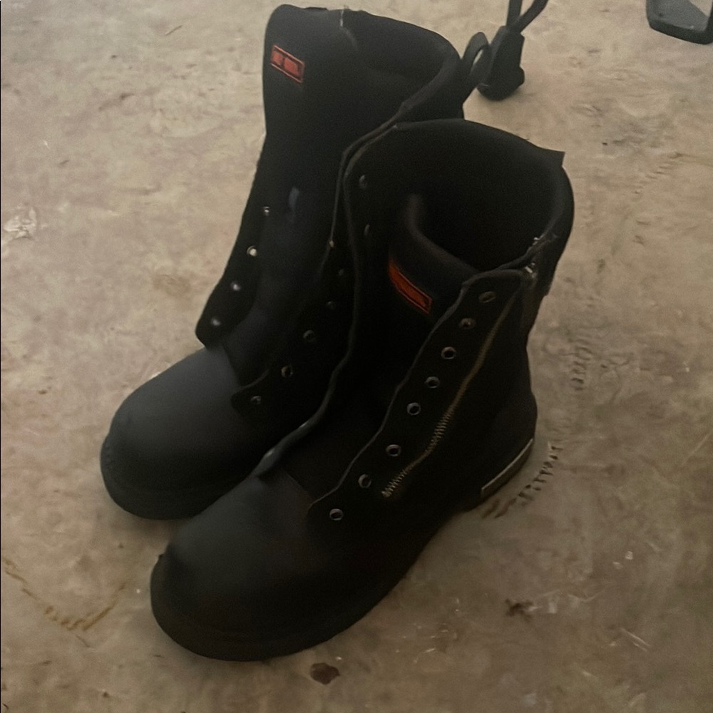 Harley-Davidson Black Lace-Up Boots